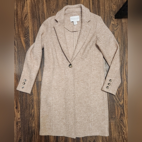 Rachel Zoe Jackets & Blazers - Rachel Zoe Beige Wool Blend Tan Long Coat SZ XS EUC